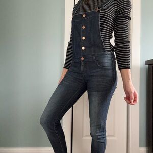 Fire Los Angeles Dark Blue Women's Denim Overalls